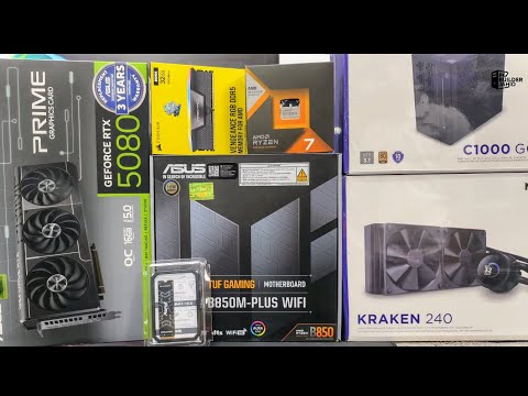 How To Build Ryzen 7 7800X3D ASUS RTX5080 OC TUF B850M-PLUS PC BUILD STEP BYE STEP ASSEMBLY