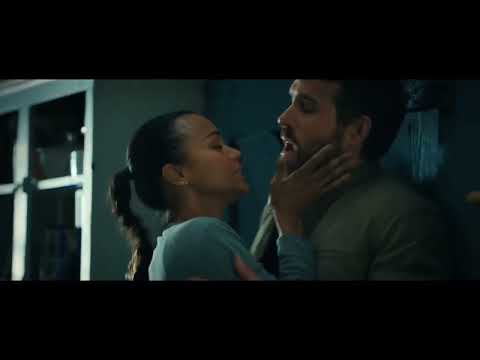 the Adam project kissing scene of Adam and Laura