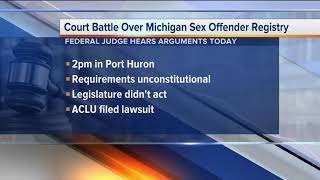 Court battle over Michigan sex offender registry