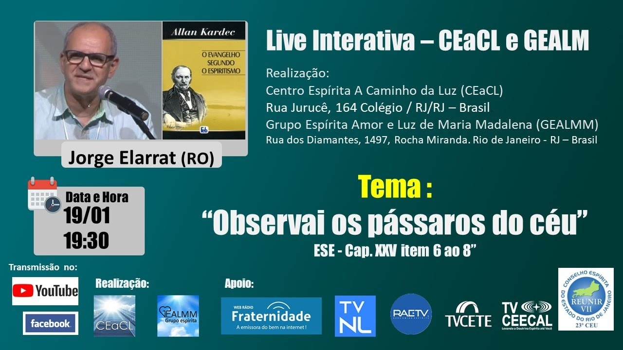 JORGE ELARRAT - OBSERVAI OS PÁSSAROS DO CÉU- ESE - Exp.: Jorge Elarrat (RO)