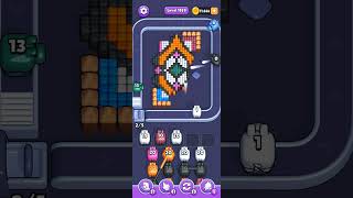 Pixel Flow — hard level 1189 (symmetrical carpet)