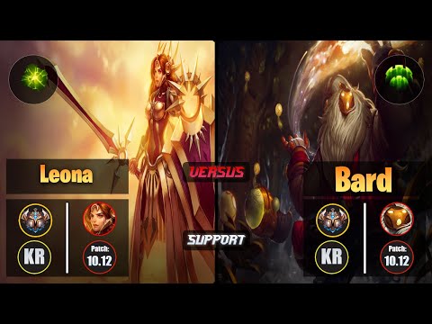Challenger LEONA [Aftershock] (Support) VS  BARD - Challenger KR Patch 10.12