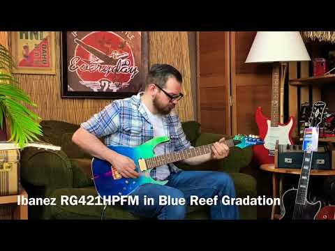 Tweed Hut Music tries out the Ibanez RG421HPFM! THIS FINISH IS FREAKING BEAUTIFUL!