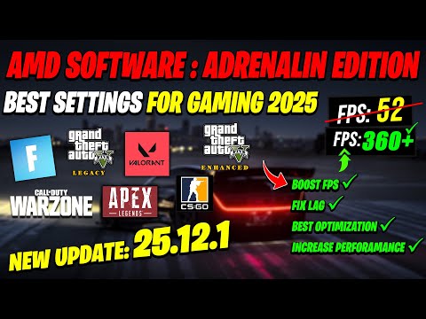 AMD Software Adrenalin Edition New update 25.12.1 Best Setting For Gaming 2025 | AMD 25.12.1 Update