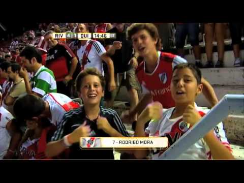 Gol de Mora. River 4 Quilmes 1. Fecha 1. Primera División 2016