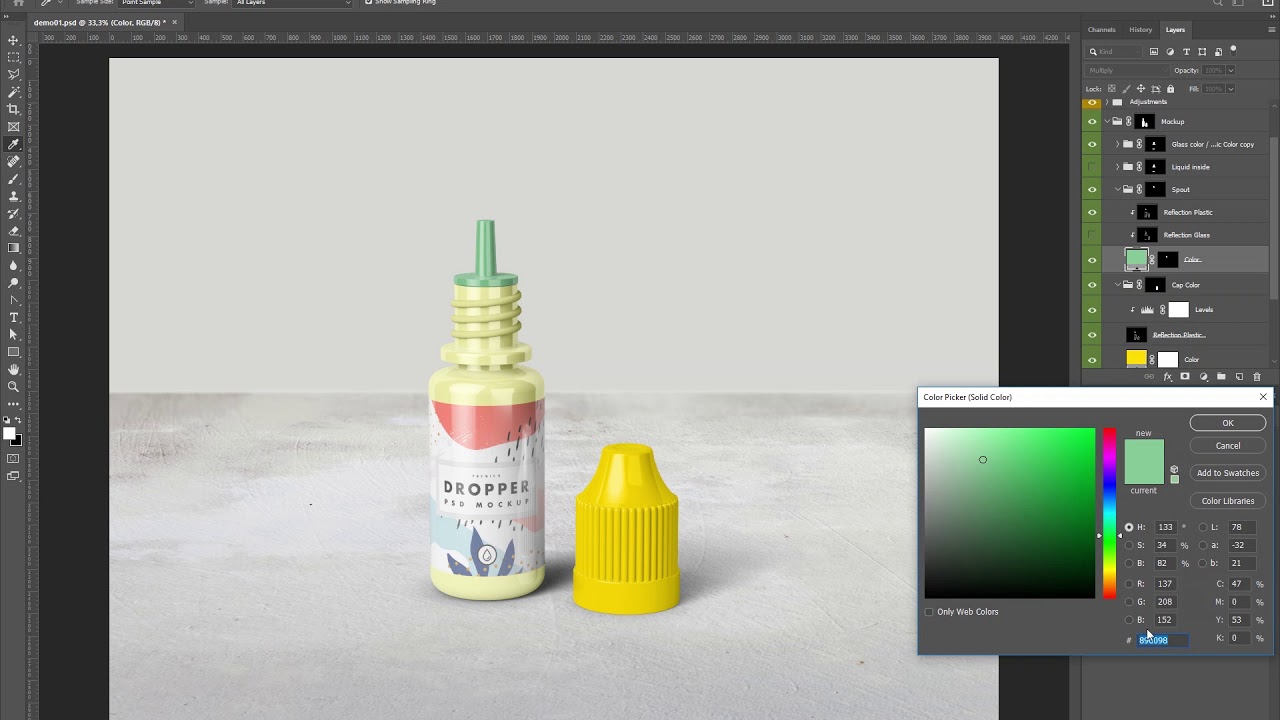 E-Juice Vape Dropper Bottle MockUp