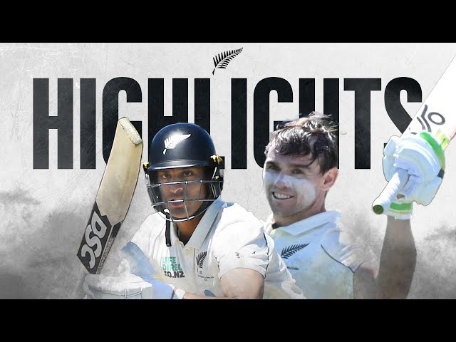 💯 For Both Ravindra & Latham | Highlights + Interviews | New Zealand v West Indies | 1st Test Day 2