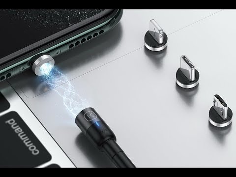 Магнитный кабель KUULAA. Кабель с Micro usb type C  iPhone наконечником. 1 2 3 метра