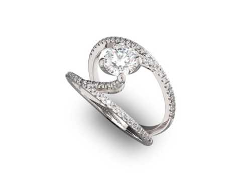 POLAD Diamond Engagement Ring - 1.30 ctw D43354-1W