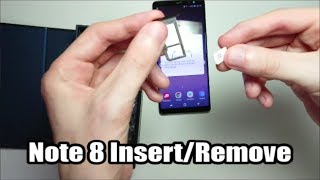 Samsung Galaxy Note 8 SIM Card & MicroSD Card How to Insert or Remove