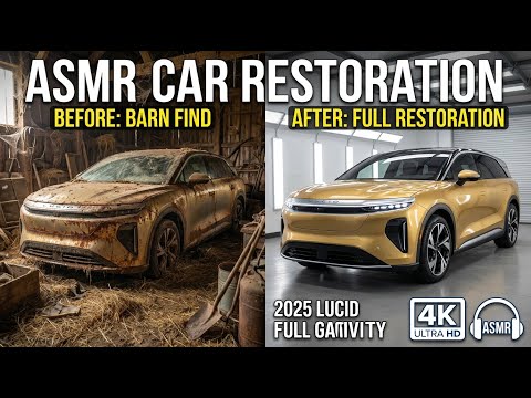 Thumbnail for ASMR Car Restoration 2025 Lucid Gravity gold Severely Rusted Barn Find Full Restoration by Ferrari, Car
