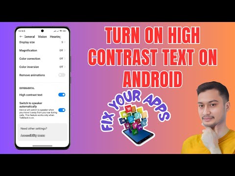 How to Turn On the High Contrast Text on Android