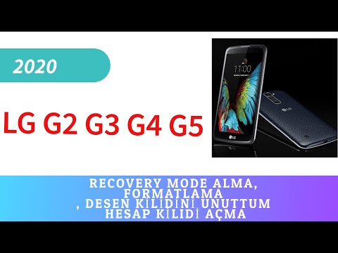 LG G2 G3 G4 G5 Recovery Mode alma, formatlama, desen kilidini unuttum hesap kilidi açma