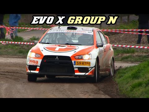 Mitsubishi EVO X Group N - LOUD anti-lag backfire, drifts, jumps and fly-by's