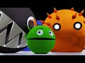 Pacman And Robot Pacman VS CHAIN CHOMP In Maze