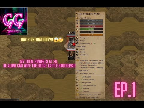 Battle Brothers w/ Legends & ROTU Mods – CHAMPIONS on DAY 2?! 😱 | Insane Modded Run Ep.1