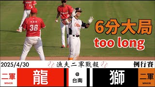 [閒聊] 今日二軍漁夫戰報