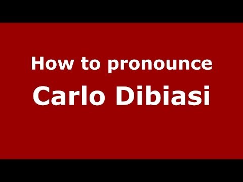 How to pronounce Carlo Dibiasi (Italian/Italy)  - PronounceNames.com
