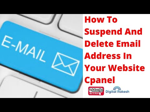 Suspend and delete email address in your website cpanel