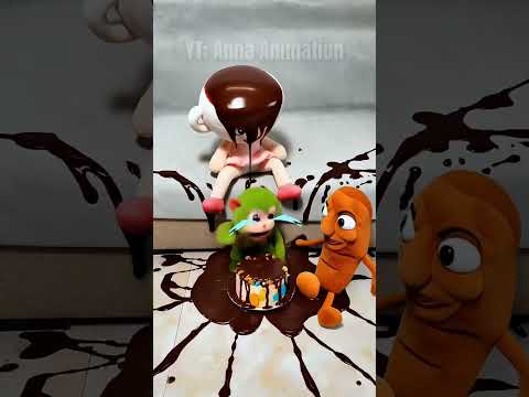 Chocolate ganache on birthday cake🎂🍫  #Plush #Italianbrainrot #Annaanimation