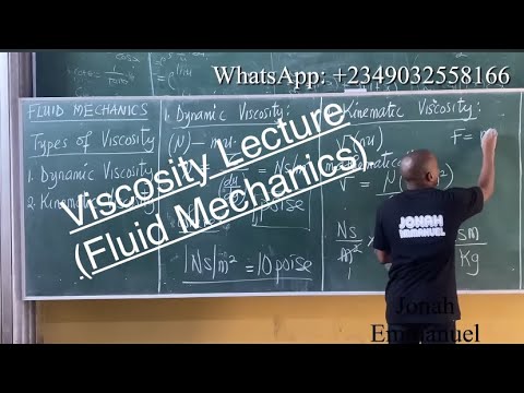Fluid Mechanics Intro Part 3: Viscosity and Newton's Law of Viscosity, Types of Viscosity and Units.