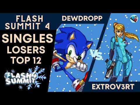 Dewdropp (Sonic) vs AFM Extrov3rt (Zero Suit Samus) - SSF2 Losers Top 12 - Flash Summit 4