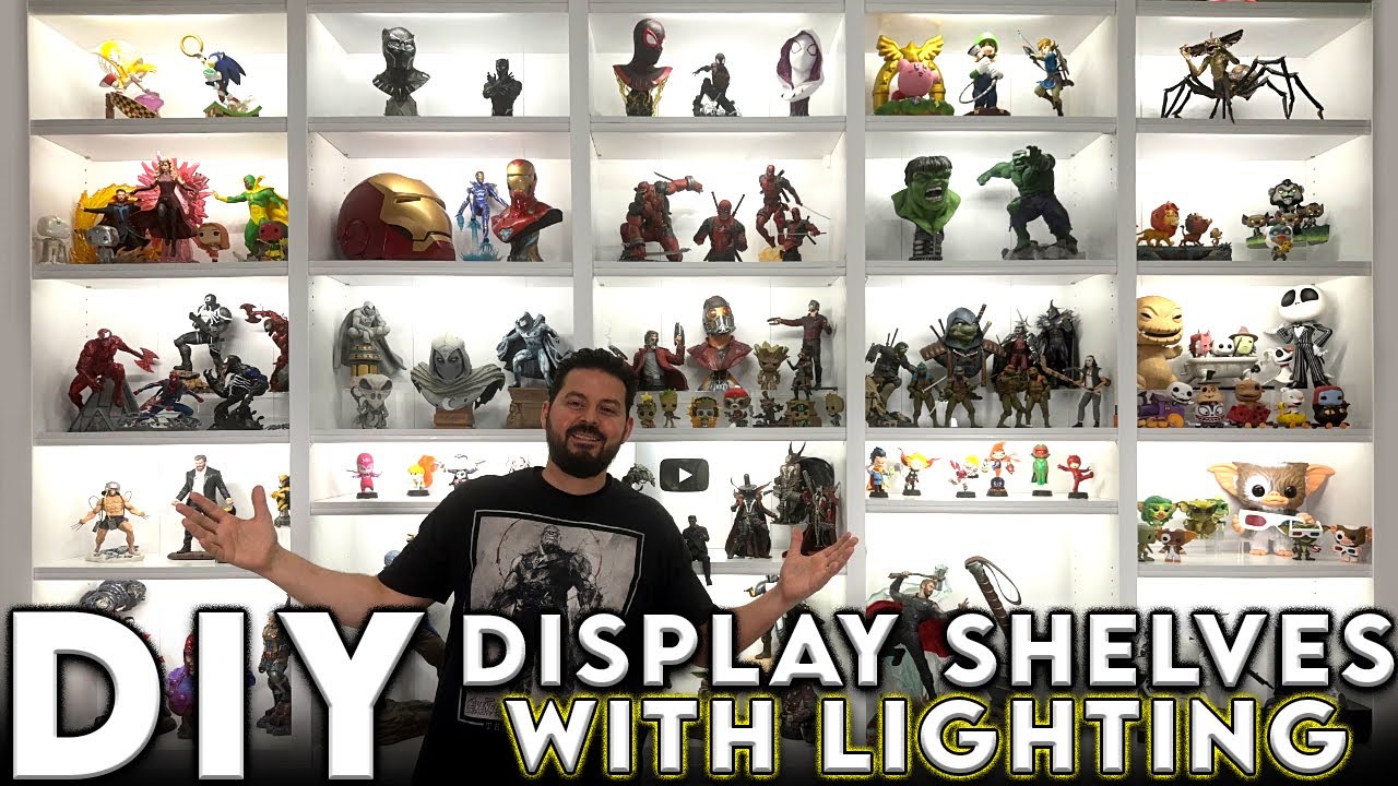 How to Build a Custom Wall-to-Wall Display Shelf with LED Lighting