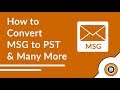 Bulk Convert MSG to PST Outlook - MSG Converter to Export MSG to MBOX, Office 365, Thunderbird, etc. - BitRecover MSG Converter Wizard Demo