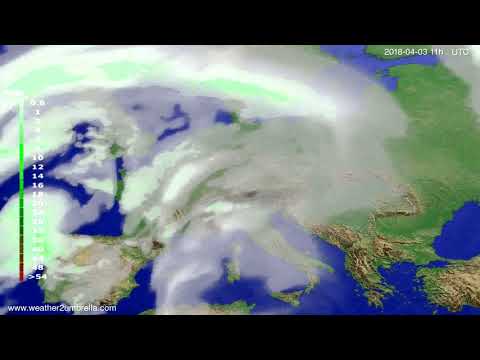 Precipitation forecast Europe 2018-03-31