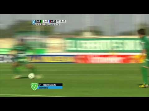 Gol de Luna. Sarmiento 1 - Arsenal 0. Fecha 10. Primera División 2015. FPT