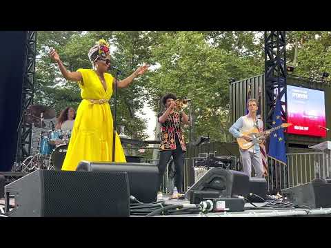 China Moses famous French singer music concert at Bastille Day in NYC