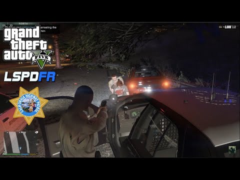 GTA V - LSPDFR 0.4.4 - SAHP/CHP - Highway Patrol/Felony Traffic Stop - 4K