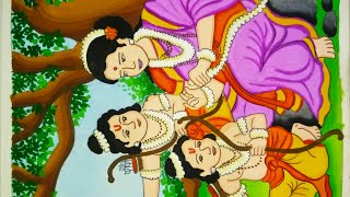 Beautiful painting of Maa sita and luv kush