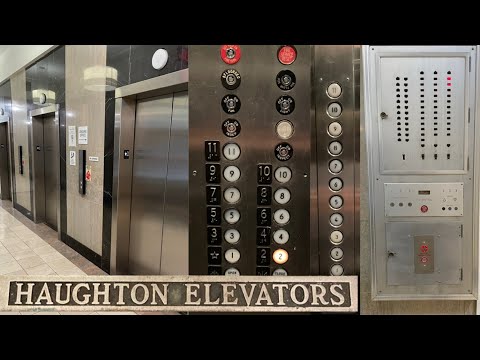 High-Speed Vintage Haughton Traction Elevators @ Fleming Building - Des Moines, IA.
