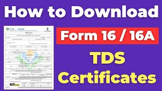 How to download Form 16A TDS certificate from TRACES for 26Q | Form 16A kaise download kare