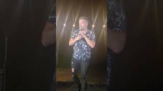 billy singing she's my girl because  a fan request it .