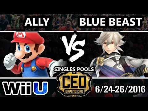 CEO 2016 Smash 4 - Blue Beast (Corrin) Vs. Ally (Mario) SSB4 Tournament - Smash Wii U