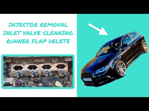 Audi 2.0tfsi Injector removal - inlet valve cleaning & runner flap delete. Audi A3 8P Budget Build
