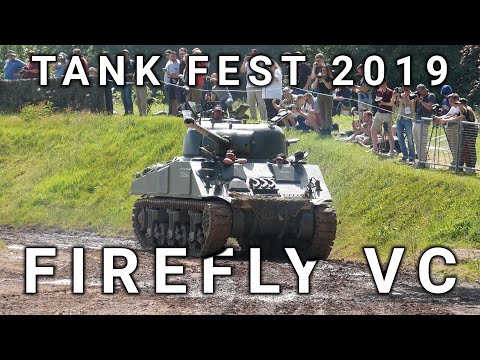TANK FEST 2019 - TIGER TANK KILLER Sherman Firefly - 4K - The Tank Museum