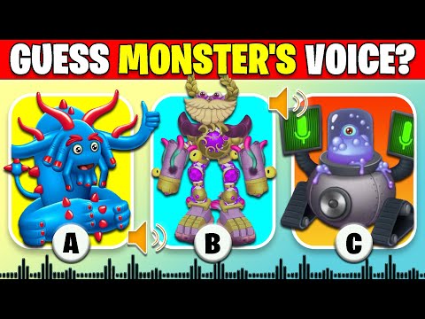 GUESS THE VOICE THE MONSTERS Prismatic Flum Ox, Epic Gold Island Wubbox Psychic Phase, Rample #24
