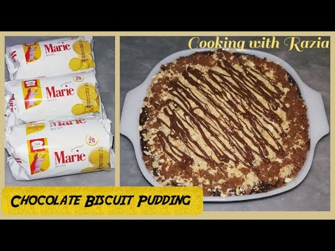 Chocolate Biscuit Pudding ❤ Easy Recipe by cooking with Razia