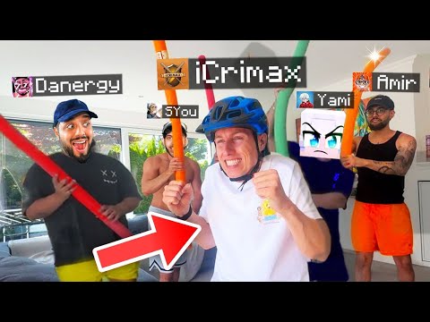iCRIMAX CASHES IN in the EXTREME POOL NOODLE GAME at the PAULBERGER VILLA! (Pool Noodle Game)
