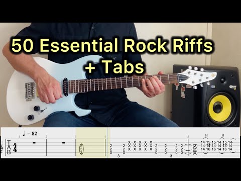 50 Essential Classic Rock Guitar Riffs + Tabs 🎸🔥