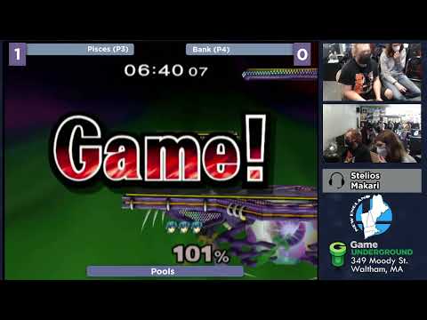 GUMI SSBM - Pisces (Default Marth) vs. Bank (Red Marth) - Melee Pools