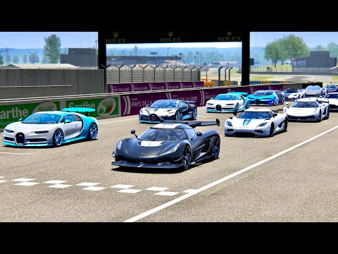 Koenigsegg Jesko with Jet Engine vs Hypercars - Le Mans 24h Circuit
