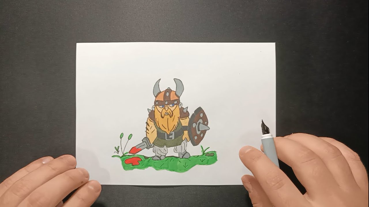 How To Draw A Viking | Viking Warrior Step By Step