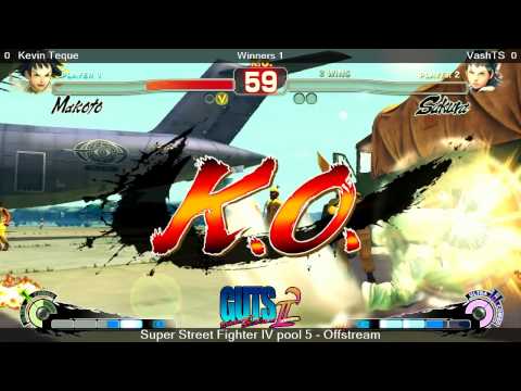 GUTS2 - SSF4AE - Kevin Teque (Makoto) Vs.  VashTS (Sakura,Cammy)