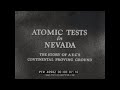 ATOMIC BOMB TESTS IN MERCURY NEVADA HISTORIC FILM 40982