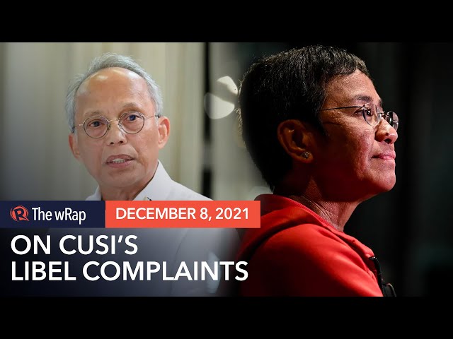 Cusi libel complaints an ‘embarrassment’ for PH – Maria Ressa’s lawyers