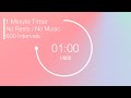 1 Minute Interval Timer - Pastel Color Wheel - 10 Hours